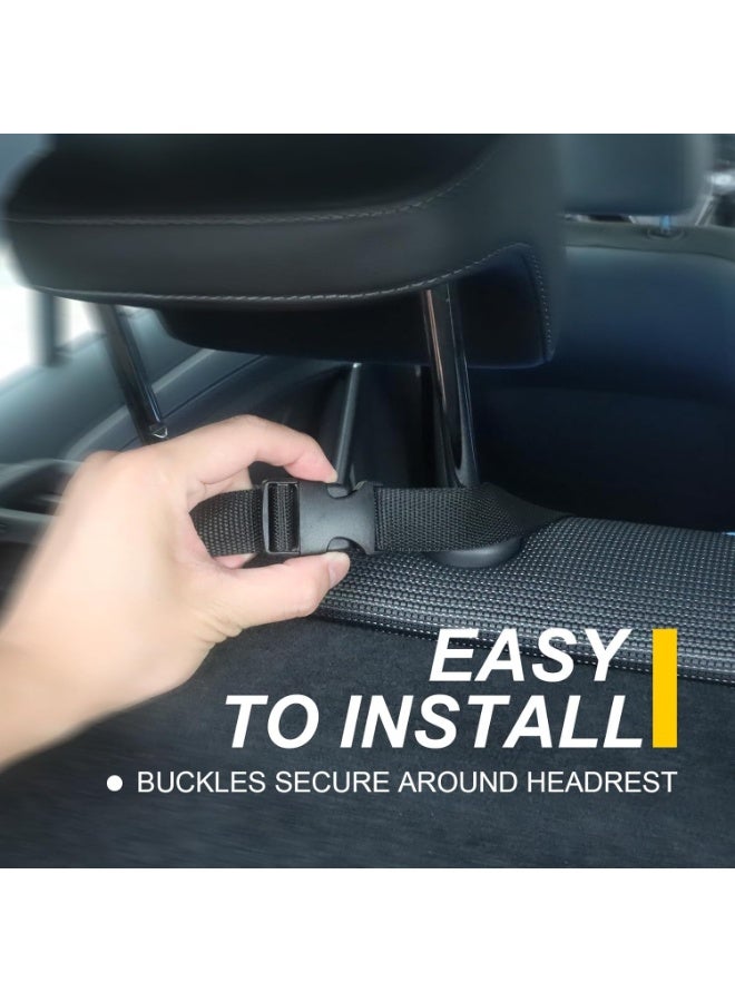 Back Seat Cover for Car Trucks Van SUV,Waterproof Rear Bench Towel Seat Covers for Dogs and Kids,Automotive Backseat Protector (Black) - Image 3